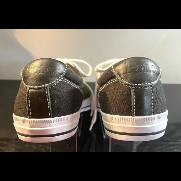 Polo Ralph Lauren Vaughn Leather/Canvas Low Men’s Casual Sneakers Shoes Size 10D - Picture 6 of 11